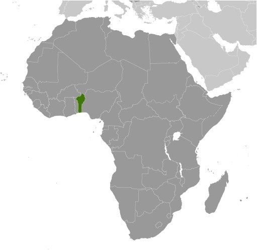 Benin: Western Africa, bordering the Bight of Benin, between Nigeria and Togo Benin: Western Africa, bordering the Bight of Benin, between Nigeria and Togo