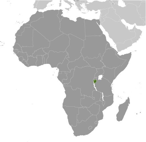 Burundi: Central Africa, east of the Democratic Republic of the Congo, west of Tanzania Burundi: Central Africa, east of the Democratic Republic of the Congo, west of Tanzania