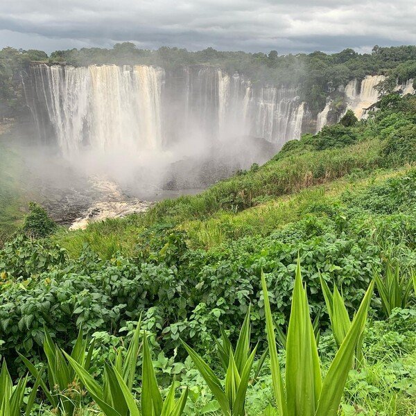 Calandula Falls is a broad, horseshoe-shaped waterfall located in Calandula, Malanje Province, Angola; it is one of the largest waterfalls by volume in Africa. Located on the Lucala River, some 360 km from Angola’s capital city of Luanda, the falls are 105 m (114.8 yd) high and 400 m (437.4 yd) wide. Calandula Falls is a broad, horseshoe-shaped waterfall located in Calandula, Malanje Province, Angola; it is one of the largest waterfalls by volume in Africa. Located on the Lucala River, some 360 km from Angola’s capital city of Luanda, the falls are 105 m (114.8 yd) high and 400 m (437.4 yd) wide.