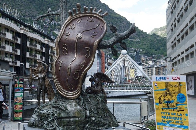 Clock, Deformed, Andorra Clock, Deformed, Andorra