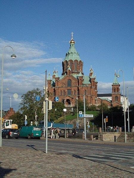 Completed in 1868, the Uspenski Russian Orthodox Cathedral in Helsinki, Finland, is the largest Russian Orthodox church in Western and Central Europe. Completed in 1868, the Uspenski Russian Orthodox Cathedral in Helsinki, Finland, is the largest Russian Orthodox church in Western and Central Europe.