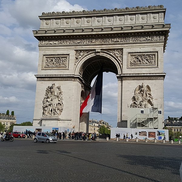 The Arc de Triomphe is one of the most famous monuments in Paris, standing at the western end of the Champs-Elysées at the center of Place Charles de Gaulle. The Arc de Triomphe honors those who fought and died for France in the French Revolutionary and Napoleonic Wars, with the names of French victories and generals inscribed on its inner and outer surfaces. Beneath its vault lies the Tomb of the Unknown Soldier from World War I. The Arc de Triomphe is one of the most famous monuments in Paris, standing at the western end of the Champs-Elysées at the center of Place Charles de Gaulle. The Arc de Triomphe honors those who fought and died for France in the French Revolutionary and Napoleonic Wars, with the names of French victories and generals inscribed on its inner and outer surfaces. Beneath its vault lies the Tomb of the Unknown Soldier from World War I.
