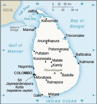 Sri Lanka: Sri Lanka map showing major cities of this island country in the Indian Ocean. Sri Lanka: Sri Lanka map showing major cities of this island country in the Indian Ocean.