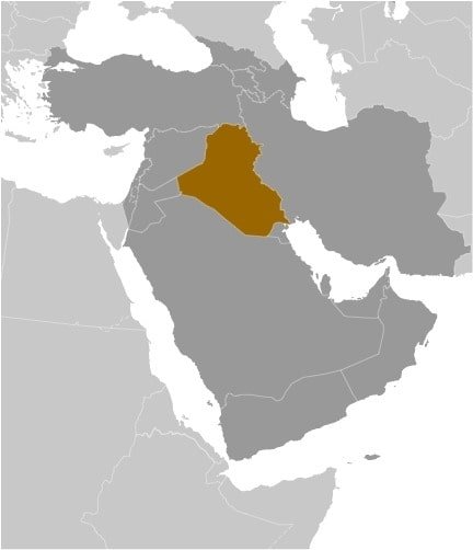 Iraq: Middle East, bordering the Persian Gulf, between Iran and Kuwait Iraq: Middle East, bordering the Persian Gulf, between Iran and Kuwait