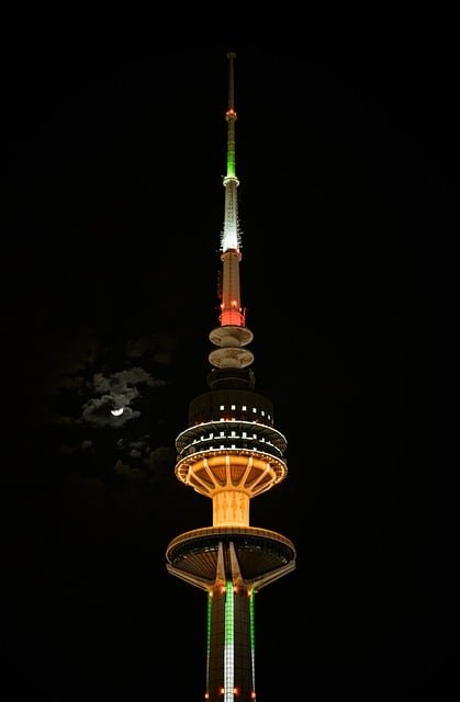 Kuwait, Tower, Night Kuwait, Tower, Night