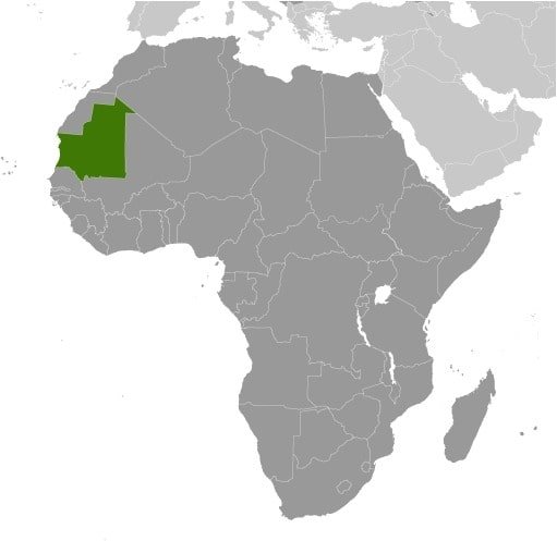 Mauritania: Western Africa, bordering the North Atlantic Ocean, between Senegal and Western Sahara Mauritania: Western Africa, bordering the North Atlantic Ocean, between Senegal and Western Sahara