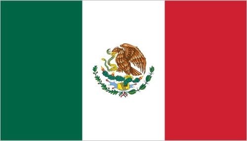 Mexico: three equal vertical bands of green (hoist side), white, and red; Mexico's coat of arms (an eagle with a snake in its beak perched on a cactus) is centered in the white band; green signifies hope, joy, and love; white represents peace and honesty; red stands for hardiness, bravery, strength, and valor; the coat of arms is derived from a legend that the wandering Aztec people were to settle at a location where they would see an eagle on a cactus eating a snake; the city they founded, Tenochtitlan, is now Mexico City note: similar to the flag of Italy, which is shorter, uses lighter shades of green and red, and does not display anything in its white ban Mexico: three equal vertical bands of green (hoist side), white, and red; Mexico's coat of arms (an eagle with a snake in its beak perched on a cactus) is centered in the white band; green signifies hope, joy, and love; white represents peace and honesty; red stands for hardiness, bravery, strength, and valor; the coat of arms is derived from a legend that the wandering Aztec people were to settle at a location where they would see an eagle on a cactus eating a snake; the city they founded, Tenochtitlan, is now Mexico City note: similar to the flag of Italy, which is shorter, uses lighter shades of green and red, and does not display anything in its white ban