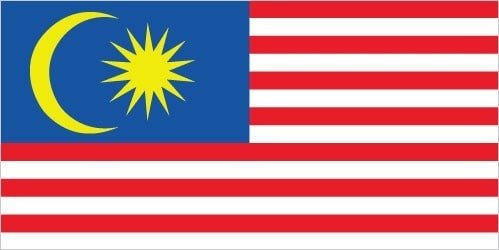 Malaysia: 14 equal horizontal stripes of red (top) alternating with white (bottom); there is a dark blue rectangle in the upper hoist-side corner bearing a yellow crescent and a yellow 14-pointed star; the flag is often referred to as Jalur Gemilang (Stripes of Glory); the 14 stripes stand for the equal status in the federation of the 13 member states and the federal government; the 14 points on the star represent the unity between these entities; the crescent is a traditional symbol of Islam; blue symbolizes the unity of the Malay people and yellow is the royal color of Malay rulers note: the design is based on the flag of the US Malaysia: 14 equal horizontal stripes of red (top) alternating with white (bottom); there is a dark blue rectangle in the upper hoist-side corner bearing a yellow crescent and a yellow 14-pointed star; the flag is often referred to as Jalur Gemilang (Stripes of Glory); the 14 stripes stand for the equal status in the federation of the 13 member states and the federal government; the 14 points on the star represent the unity between these entities; the crescent is a traditional symbol of Islam; blue symbolizes the unity of the Malay people and yellow is the royal color of Malay rulers note: the design is based on the flag of the US