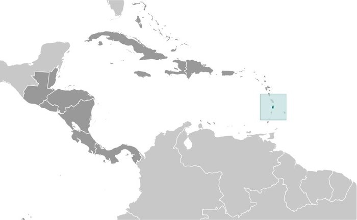 Saint Lucia: Caribbean, island between the Caribbean Sea and North Atlantic Ocean, north of Trinidad and Tobago Saint Lucia: Caribbean, island between the Caribbean Sea and North Atlantic Ocean, north of Trinidad and Tobago