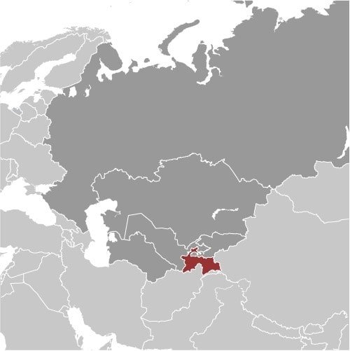 Tajikistan: Central Asia, west of China, south of Kyrgyzstan Tajikistan: Central Asia, west of China, south of Kyrgyzstan