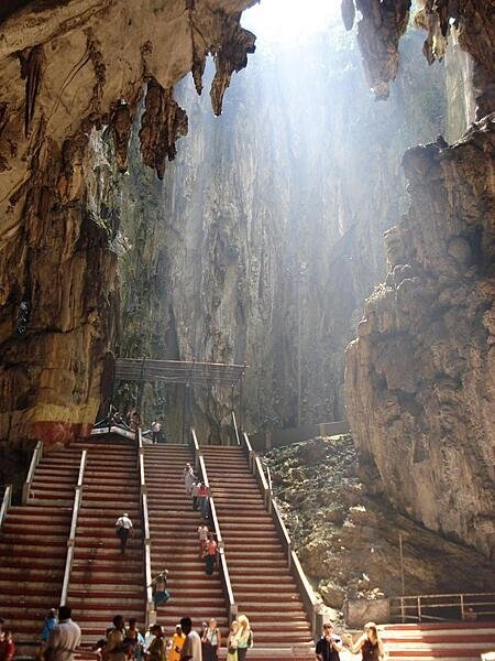 The interior of the limestone cave known as Cathedral Cave The interior of the limestone cave known as Cathedral Cave