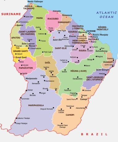 French Guiana map French Guiana map