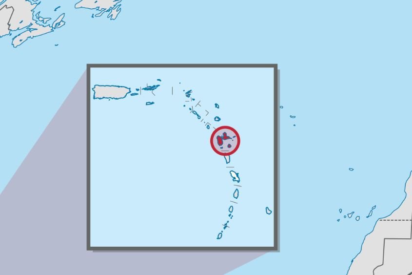 Guadeloupe location Guadeloupe location