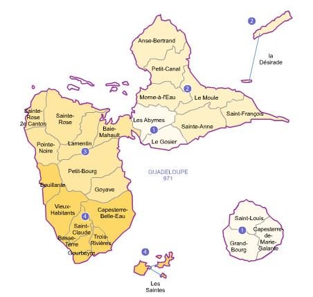 Guadeloupe map Guadeloupe map