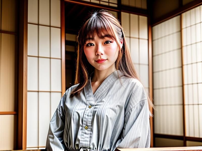 Portrait of beautiful Japanese woman in Kyoto, Japan