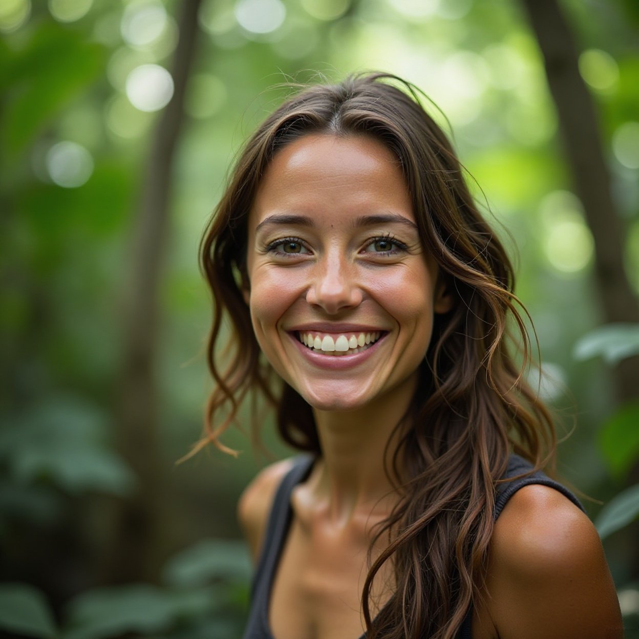 Beautiful smiling woman, Nature Immersion, Costa Rica – Biodiversity, immersive nature Beautiful smiling woman, Nature Immersion, Costa Rica – Biodiversity, immersive nature
