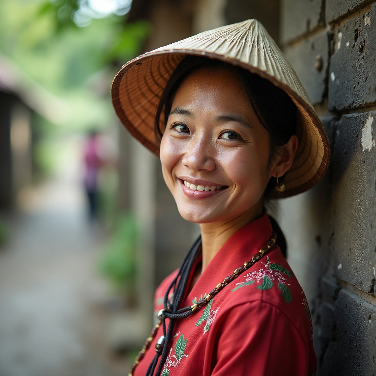 Beautiful smiling woman, Vietnam – Gradual exploration, rich culture Beautiful smiling woman, Vietnam – Gradual exploration, rich culture