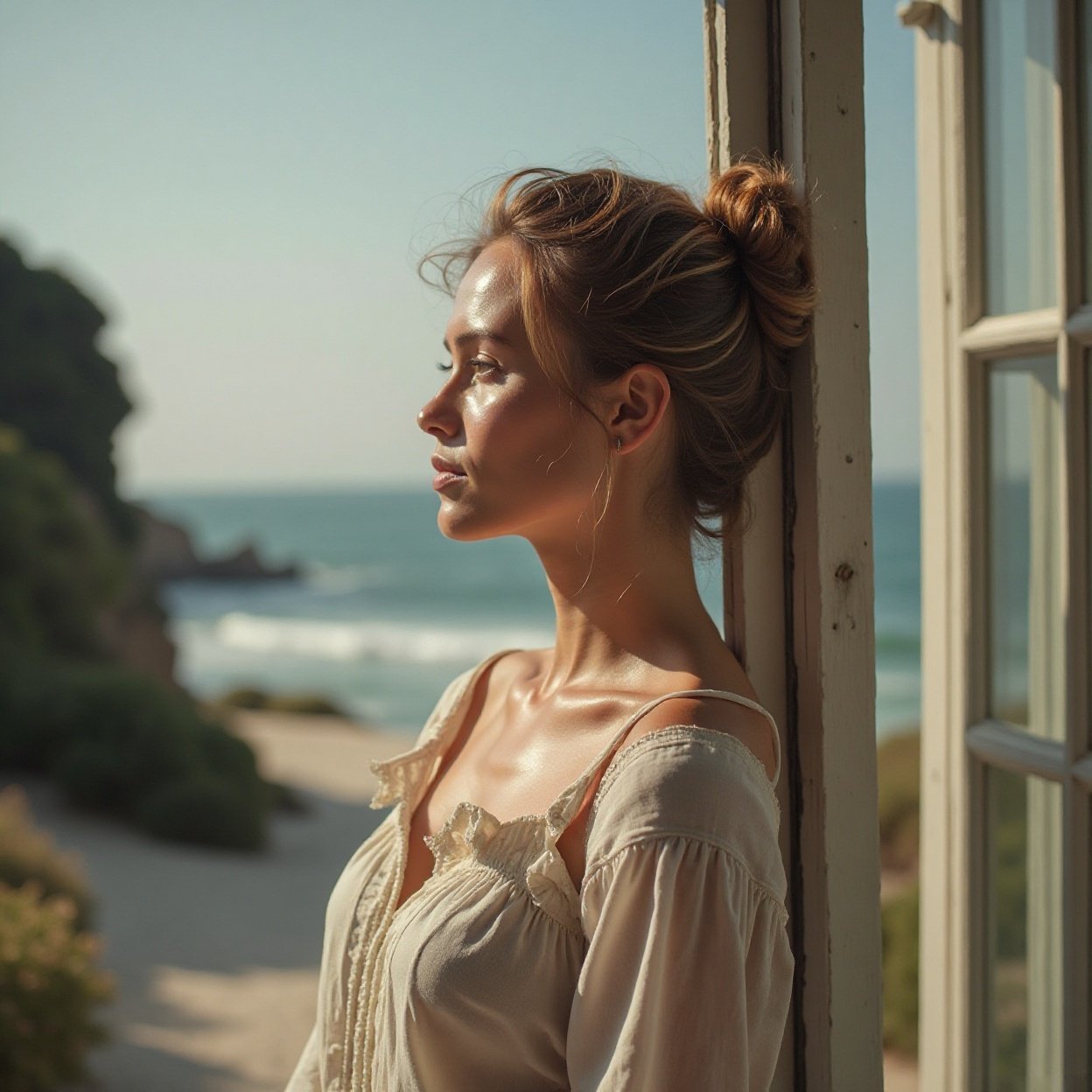 Beautiful woman, Solo Retreats, Quiet coastal retreats, slow rhythm Beautiful woman, Solo Retreats, Quiet coastal retreats, slow rhythm