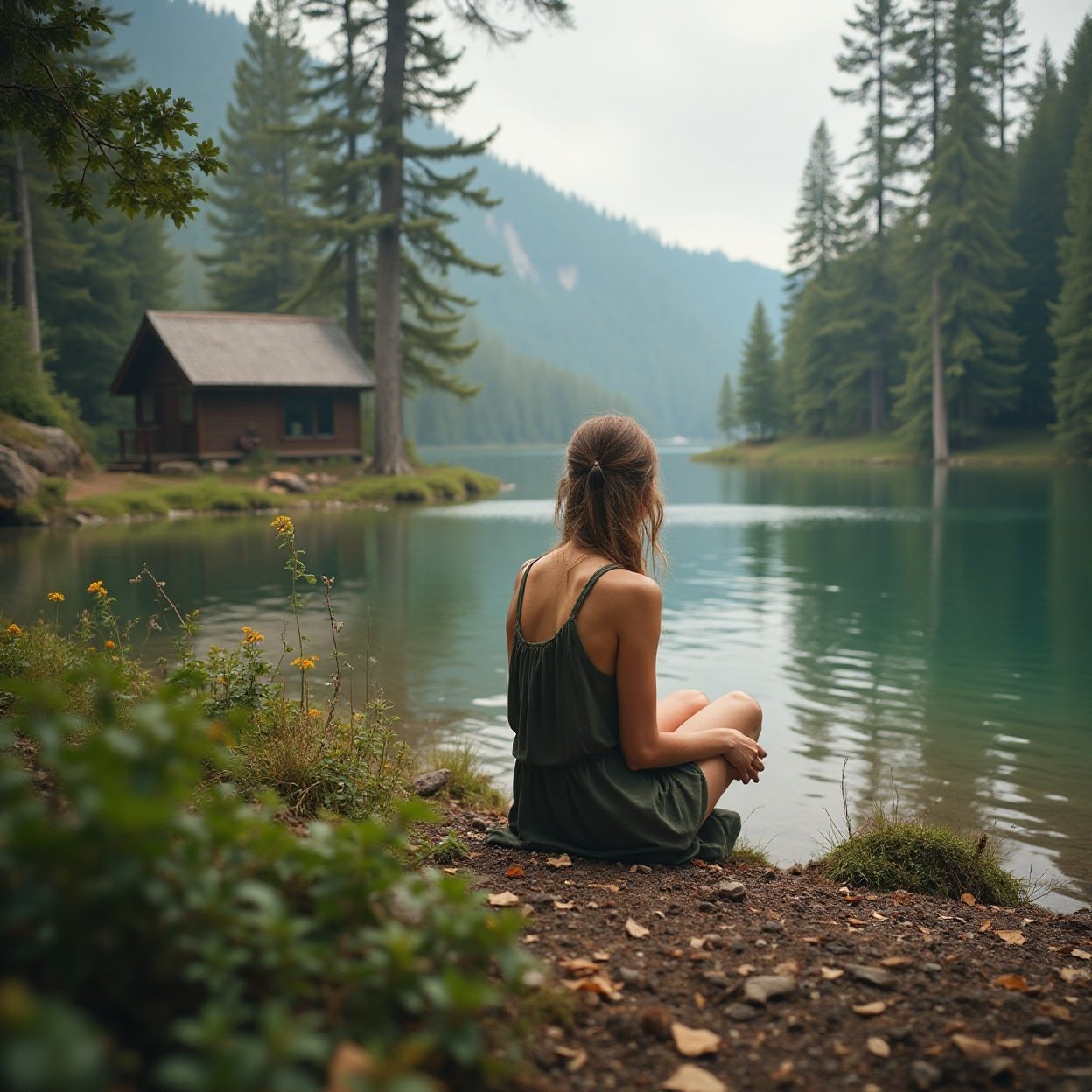 Beautiful woman, Solo Retreats,Forest cabins and lakes Beautiful woman, Solo Retreats,Forest cabins and lakes