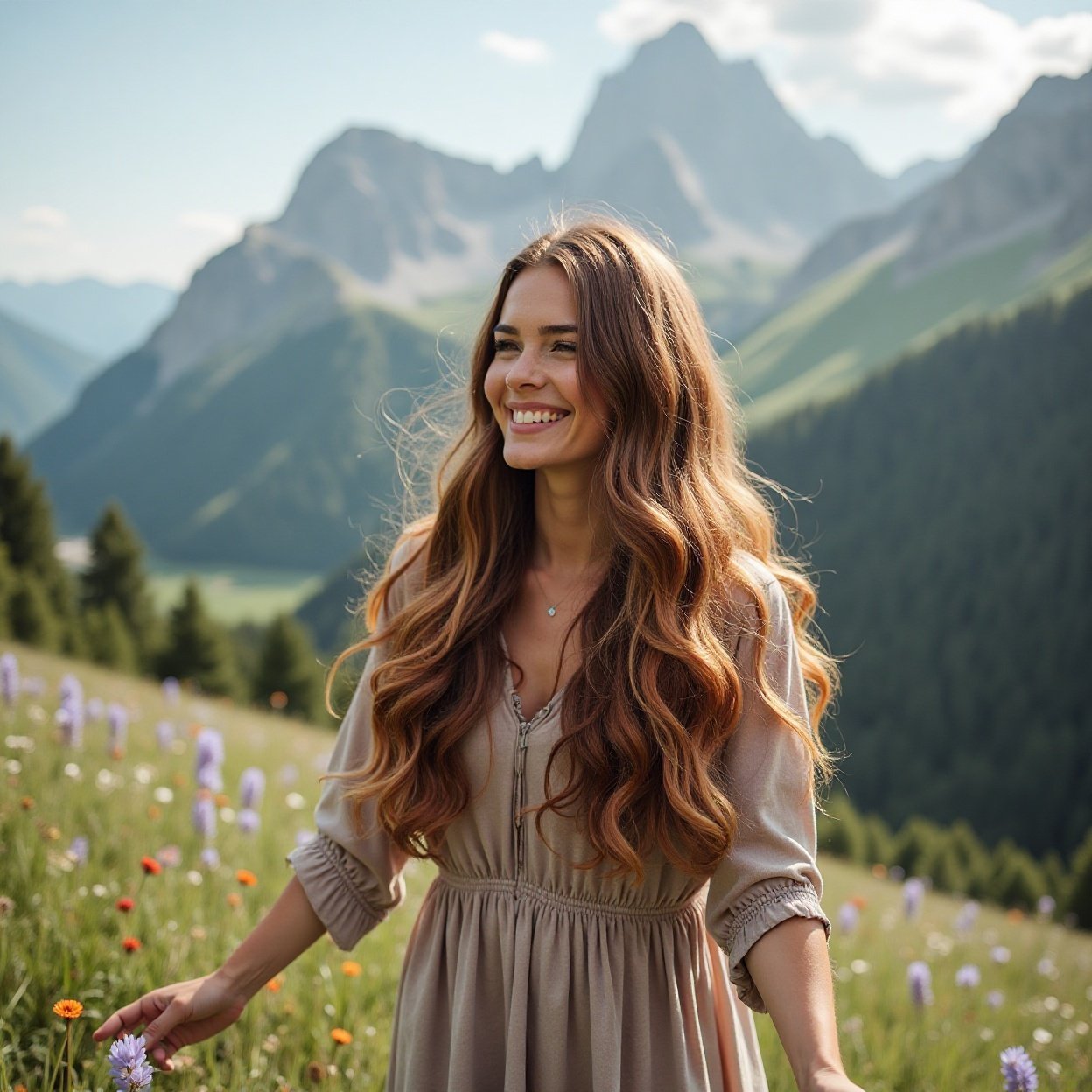 beautiful long-haired, smiling Alpine wellness retreats beautiful long-haired, smiling Alpine wellness retreats