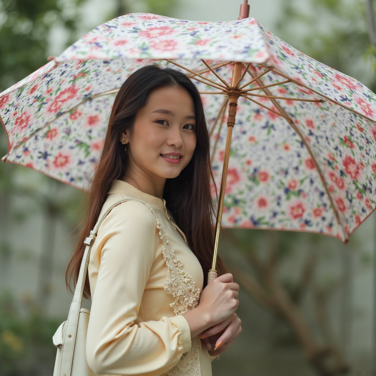 beautiful woman holding an umbrella beautiful woman holding an umbrella